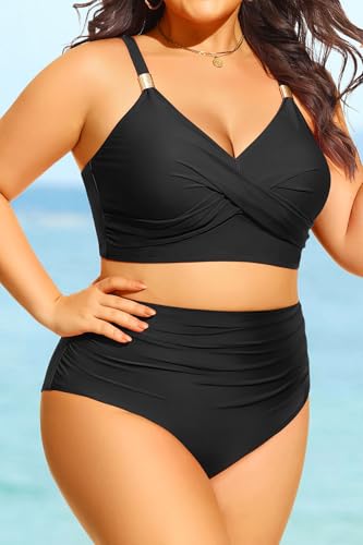 Aqua Eve Plus Size Two Piece Swimsuit - Women High Waisted Bikini Tummy Control Bathing Suit 2025 Swimwear4