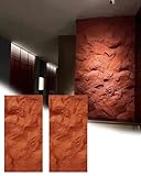 【Pannelli murali in PU】: le dimensioni di ciascun pannello di rivestimento murale sono 0,6 x 1,2 m (2 x 3,9 piedi), 0,72 m² (7,7 piedi quadrati). Sono la scelta migliore per valorizzare la texture delle superfici murali residenziali e commerciali.