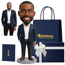 Custom Bobblehead from Photo Gift Set 6/7/8-Inch Handmade Personalized Figurine Proof Provided, Bag Box & Greeting Card Included Unique Christmas/Birthday Present for Him Friends & Family