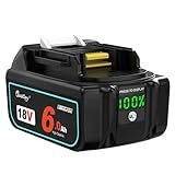 waitleyマキタ互換 バッテリー18V 6.0Ah デジタル％残量指示付き 大容量6000mAh BL1830 BL1840 BL1850 BL1890 対応 マキタ18V電動工具用電池 (１個バッテリー＋変換アダプタ) (WTL1860 １個)