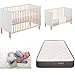 Cuna colecho Convertible en Cama Umami. Incluye colchon Morfeo, Kit colecho, barandillas de Seguridad y 4 Ruedas CoolDreams