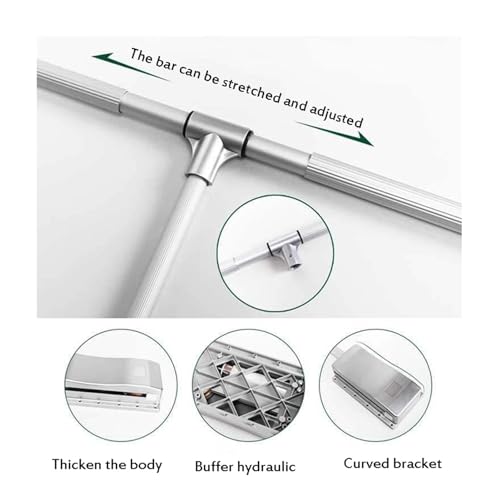 Barre de penderie rétractable 450-600 mm en argent pour optimiser vos placards
