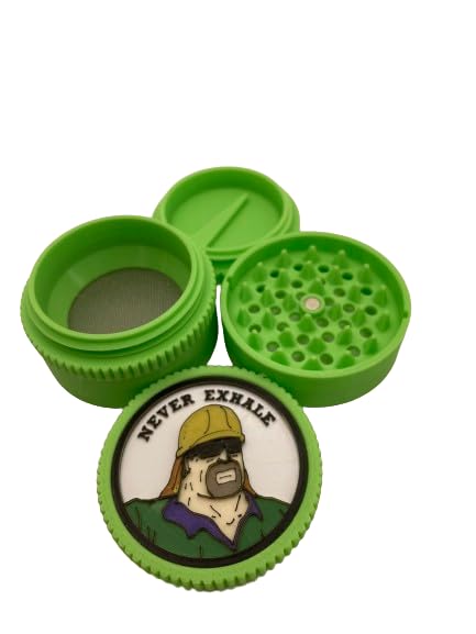 Mike Nolan - Big LEZ Show - Never Exhale - Herb Grinder - Judge Grinda - 3D Printed (Light Green, Catcher)