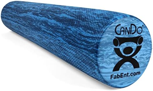 CanDo Blue Marble High Density EVA Foam Roller For Muscle Restoration, Massage Therapy, Sport Recovery, And Physical Therapy. 6" x 36", Round