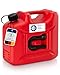 Produktbild hünersdorff 801060 Kraftstoff-Kanister 10l PROFI 10l für Benzin, Diesel und andere Gefahrgüter, UN-Zulassung, made in Germany, TÜV-geprüfte Produktion, rot