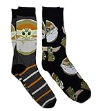 Star Wars The Mandalorian The Child Men's 2 Pack Crew Socks