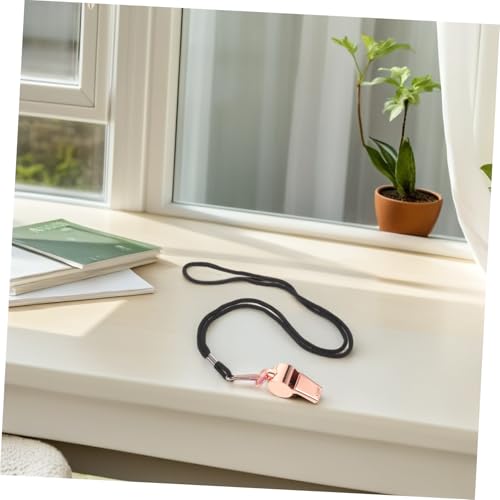 6 silbatos de acero inoxidable con cordón para árbitro miniatura 5