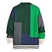 GURUNVANI Cardigan Sweater for Men Knitted Long Sleeve Sweaters with Buttons, Green, Large