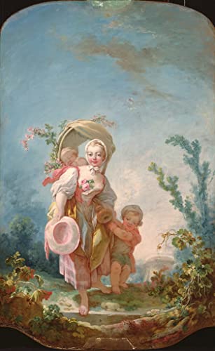 Imagen de lienzo La pastora de Fragonard 60x90cm para solucionar paredes vacías
