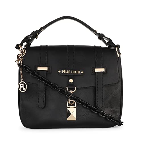 Sac à main en cuir Brinkin noir M idéal pour tout organiser