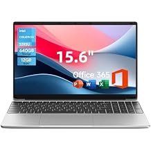 jumper 15.6" Windows 11 Laptop, 5205U Processor, 12GB RAM 640GB Storage, 1 Year Office 365, HDMI, WiFi 5, USB 3.0 Type-C, Full HD Display Laptop with Numeric Keyboard for Business Student