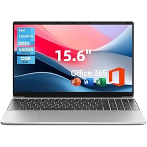 jumper Laptop, 12GB RAM 640GB ROM, Office 365-1 Year 5205U Processor, 15.6 Inch Computer, FHD IPS Screen, 38Wh Battery, 2 Stereo Speakers, Numeric Keyboard, HDMI, WIFI5, Type-C.