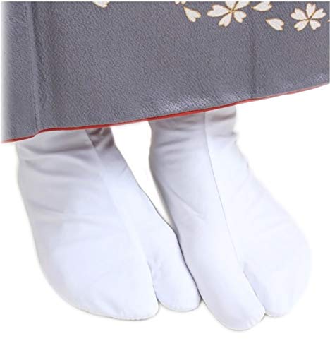 Elibelle Japanese tabi socks kimono anime White 10-11.5inch (26-27.5cm)
