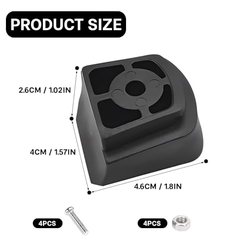 GSCRE Inliner Bremse Bremsklotz, 4 Stück Inliner Bremse Hinten Aus PP Universal Inkl Schrauben & Muttern für Sichere Bremsleistung an Inlineskates für Kinder Jugendliche & Erwachsene