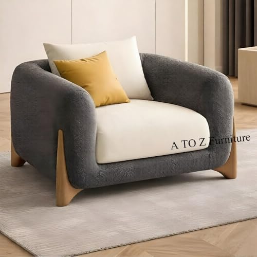 Image of A to Z Furniture Classic Chesterfield Sofa Set Luxury Chesterfield Sofa in for Home Living Room & Office (3+1=4 Seater Sofa with Ottoman Black & Beige)