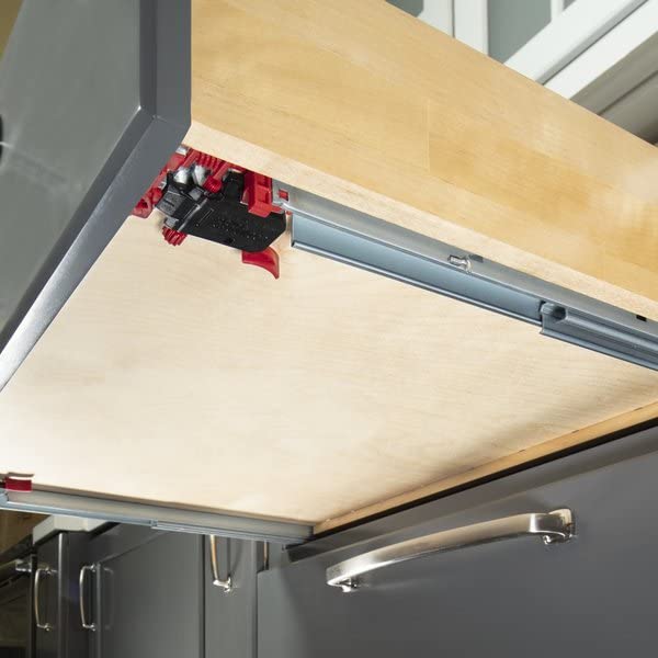 One Pair - 6-Way Adjustable Release Clip with Zinc Base for Undermount Slides for USE-Series Undermount Drawer Slides