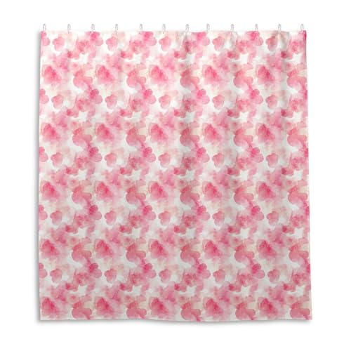 Rideau de douche 168x183 cm polyester lavable avec crochets inclus