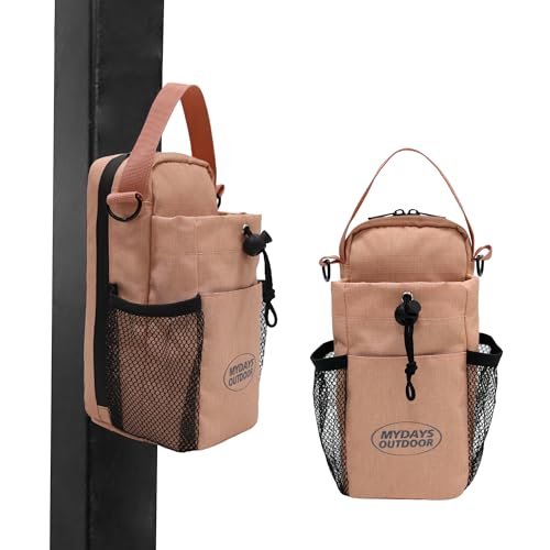 Magnetic Gym Bag,Water Bottle Carrier Bag,Water Bottle Holder with Shoulder Strap,Magnetic Gym Pouch for Travel, Work, and Sports Accessories Pink