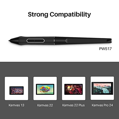 Pluma digital PW517 para tablet, con sensibilidad de presión de 8192 niveles, compatible con Kamvas 13/22/12, GS1562/GS1161/GT2202, color negro miniatura 3