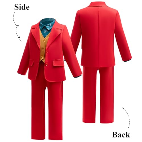 Disfraz completo rojo para niños 4-5 años miniatura 5