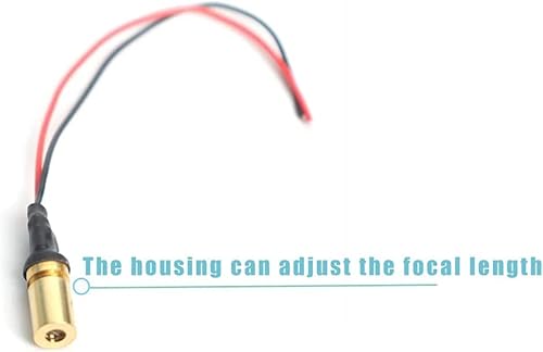 Miniatura 7 de módulo láser de luz roja 650nm módulo láser industrial longitud focal ajustable 0.244 in (punto-2packs)