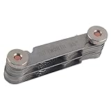 Chazcool Thread Pitch Gauge, 52Pcs Metric Imperial Screw Gauge Metrisch 60 Degree and Whitworth 55 Degree Screw Pitch Measuring Tool for Industrial Measurement 67x20mm/2.63x0.78 (Metric+ Imperial)