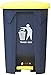 Pattumiera Pattumiera Commerciale Tipo di Pedale Plastica Multifunzione Pattumiera addensata Rifiuti da Cucina ad Alta capacità Collezione CleanBucket (Colore: Giallo Dimensioni: 50L)-50l-Giallo