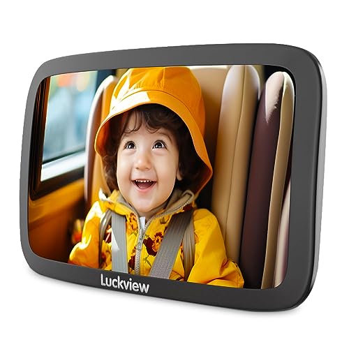 Image of Luckview Baby Car Mirror, Larger Size Baby Mirror for Car, Wide Universality Mirror for Car Seat Rear Facing, Easy Installation with 360° Rotation - Peace of Mind