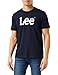 Lee Hombre Wobbly Logo Tee Camiseta, Azul (Navy Drop Ee), M