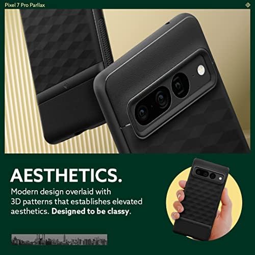 Caseology Parallax Case Compatible with Google Pixel 7 Pro - Matte Black