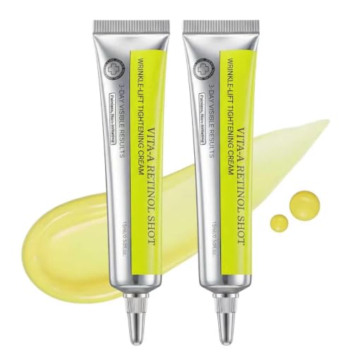 2 Pack Vita-A Retinol Firming Cream Retinal Shot - Anti-Aging Skin Firming Cream Smooths Skin Refines Pores & Fine Lines Suitable for All Skin Types Korean Skin Care Gift