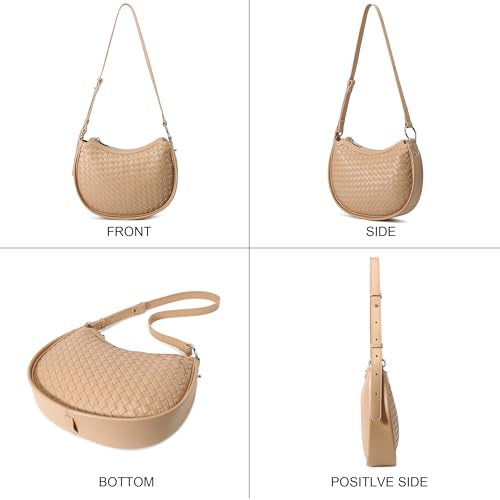 Image of Crescent Shoulder Bag for Women Small Crossbody Bags Crescent Shoulder Bag Hobo Handbag with Adjustable Strap