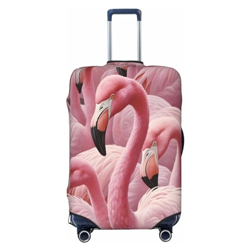 Pink Bird Pattern Luggage Cover Elastic Travel Suitcase Covers, Anti Scratch Dust Proof Baggage Covers, Fits 18-21 inch Suitcases