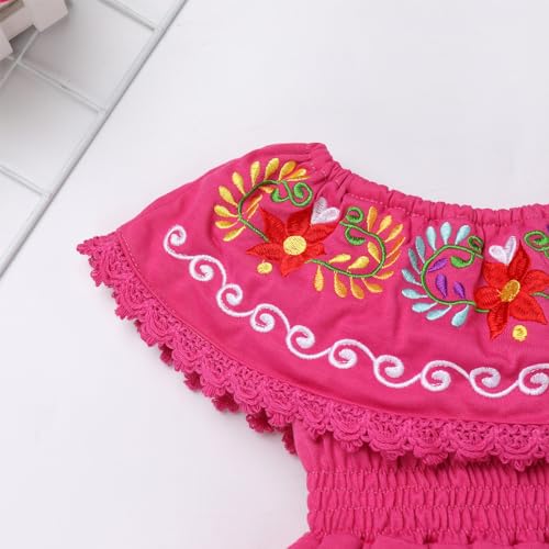 Disfraz tradicional mexicano bordado para niñas 2-3T miniatura 5