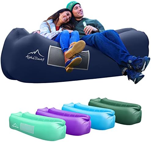 AlphaBeing Inflatable Lounger - Best Air Lounger Sofa for Camping, Hiking - Ideal Inflatable Couch for Pool and Festivals - Perfect Inflatable Beach Chair for Adults