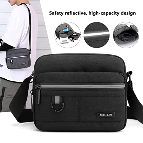 Small Canvas Crossbody Bag for Men,Small Shoulder Bag, Mini Messenger Bag for Cell Phone, Portable mobile phone coin bag2