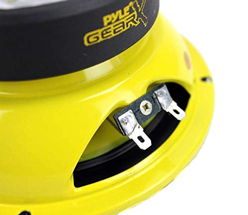 Pyle Plg64 6.5" 1200W Car Audio Mid Bass/Midrange Subwoofer Speaker Set, 2 Pair With Yellow Cd P.p. Cone, 4 Ohm Impedance, And Edge Suspension #TOP7