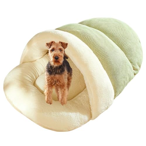 Lifetips ウェルシュテリア(Welsh Terrier) ペットベッド 犬猫兼用 冬用 寝袋型 ふわふわ クッション 保温 防寒 洗える 小型犬 中型犬 室内 おしゃれ 北欧風 ソファ ハウス 快眠グッズ 抱っこ感覚 多頭飼い対応 寝具 抗菌 防臭