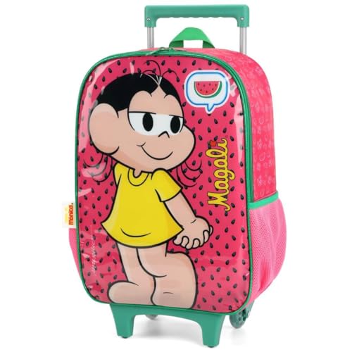 Mochila Infantil Rodinhas Magali Com Lancheira e Estojo Pink