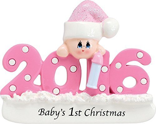 2015 Baby's First Christmas Girl Pink Ornament Tree Decoration 1st Xmas