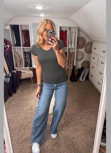 Womens 3 Pack T Shirts Cap Sleeve Tees U Neck Tank Tops Fashion Basic Tops 20253