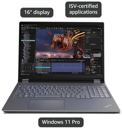Image of Lenovo ThinkPad P16 Gen 2 21FA002TUS 16 inch Mobile Workstation - WQXGA - 2560 x 1600 - Intel Core i7 13th Gen i7-13700HX Hexadeca-core (16 Core) - 32 GB Total RAM - 1 TB SSD - Villi Black, Storm Gray