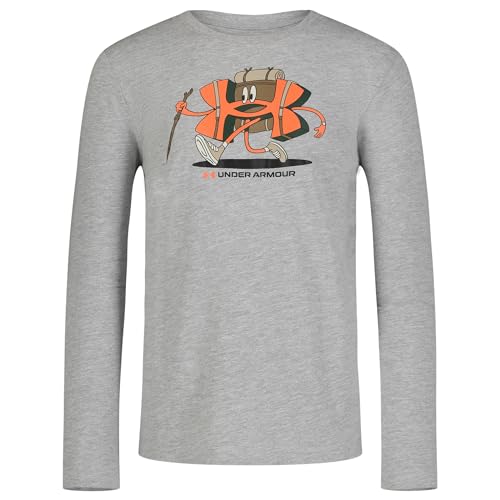 Image of Under Armour, Kids, Ua Hiker Long Sleeve Tee (Big Kids), Mod Gray, Large,