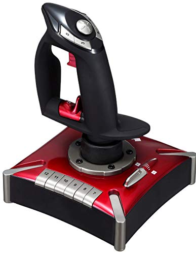 Aleola Flight Control System, Interface Computer Game Flight Joystick for PC Game with Vibration Controller, Compatible with Windows XP Vista 7 8 10