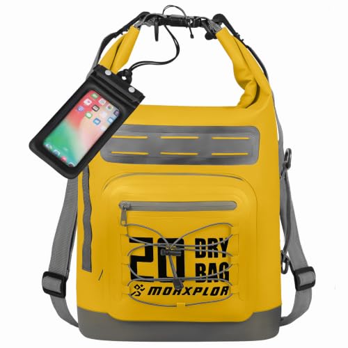 Image of MORXPLOR Dry Bag Waterproof,5L /10L /20L /30L /40L /55L Roll Top Dry Bag Backpack with WaterProof Phone Case for Swim,Kayak