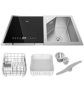 36 Inch Workstation Kitchen Sink, TECASA Undermount Deep
