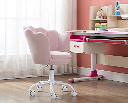 image for CIMOTA Cute Kids Desk Chair,Velvet Bedroom Chair Adjustable Child Comp