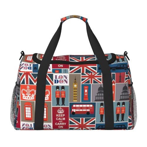 Sac de week-end imprimé Angleterre idéal pour vos escapades et bagage cabine