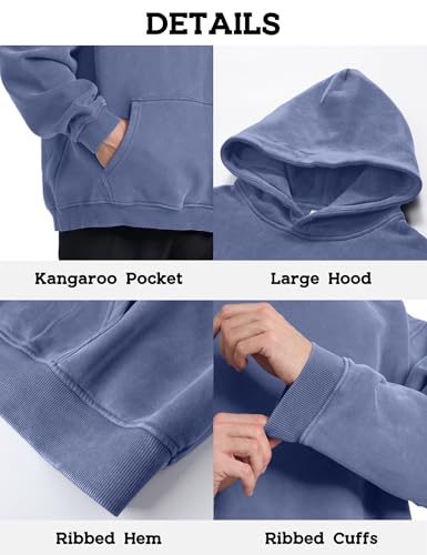 Image of Hatant Oversized Hoodie Sweatshirts for Men Couples Heavyweight Hoodies Pullover Vintage Mens Acid Wash Sweaters Clothes 2026