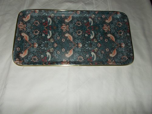 Image of Arnold Designs Sandwich Tray Rectangular 18x35cm (7"x13¾") (Strawberry Thief Blue)
